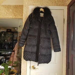 Black puffer coat